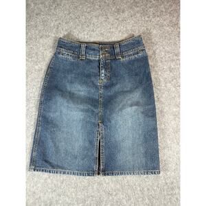 VINTAGE Y2K Tyte Jean Skirt Womens Size 5 Blue Denim Pencil Straight Grunge